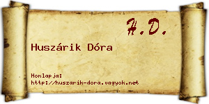 Huszárik Dóra névjegykártya
