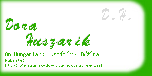 dora huszarik business card